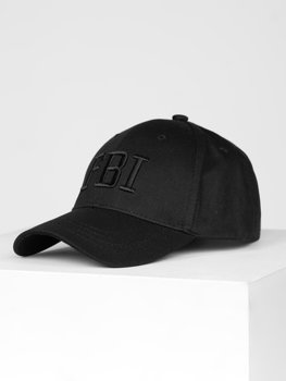 Czarna czapka z daszkiem Denley CZ05