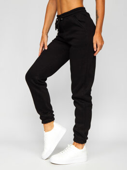 Czarne spodnie dresowe damskie Denley BL32