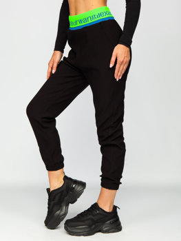 Czarne spodnie dresowe damskie Denley H1007A