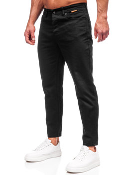 Czarne spodnie materiałowe męskie Denley GT
