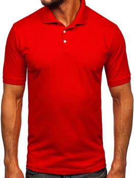 Czerwona koszulka polo męska Denley 0002