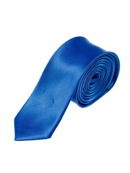 Elegancki krawat męski niebieski wąski Denley K001