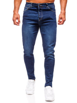 Granatowe spodnie jeansowe męskie regular fit Denley 6020