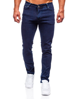 Granatowe spodnie jeansowe męskie slim fit Denley 5054