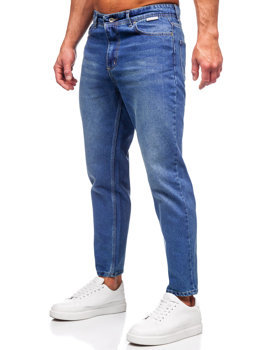 Granatowe spodnie materiałowe męskie Denley GT
