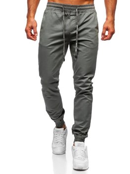 Spodnie joggery męskie jasnozielone Denley KA951