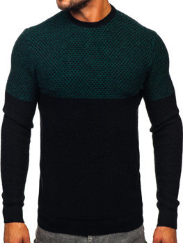 Zielono-czarny sweter męski Denley W15-634