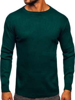 Zielony sweter męski basic Denley S8506
