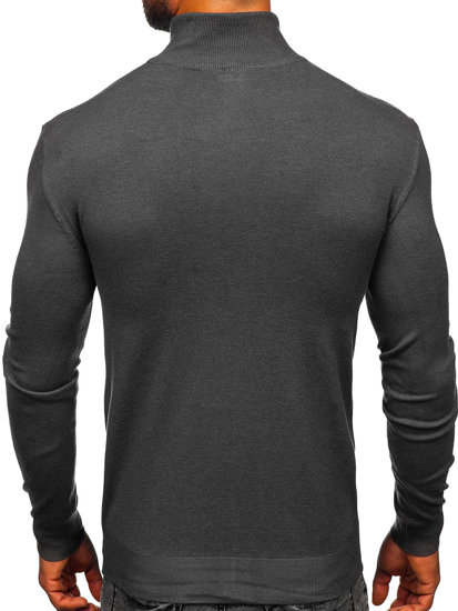 Antracytowy sweter męski rozpinany Denley MM6004