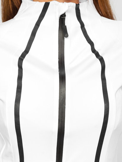 Biała bluza damska bez kaptura Denley HH020