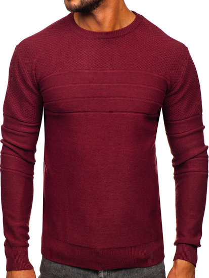 Bordowy sweter męski Denley SL15-2318