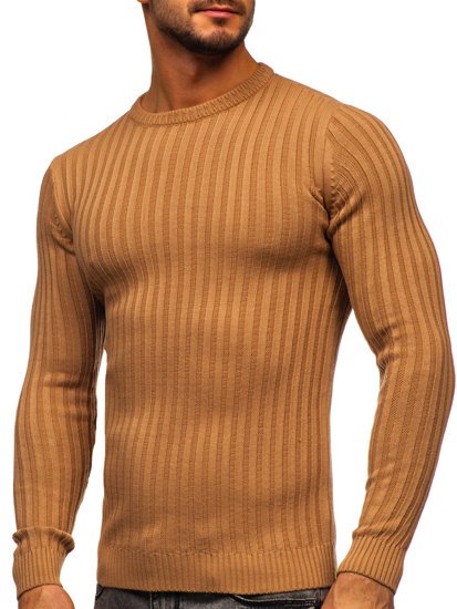 Brązowy sweter męski Denley 4603