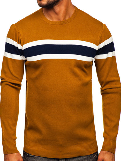 Camelowy sweter męski Denley H2108