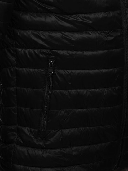 Czarna pikowana przejściowa kurtka męska Denley LY33