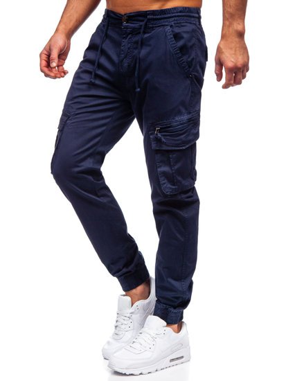Granatowe spodnie joggery bojówki męskie Denley CT6707S0