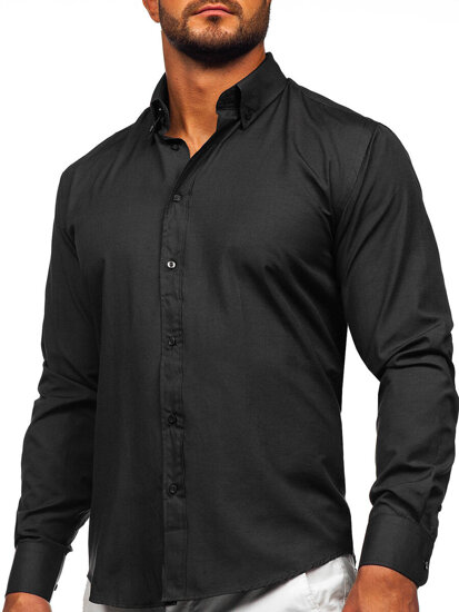 Koszula męska elegancka z długim rękawem grafitowa Bolf 5821-1