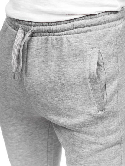 Spodnie męskie joggery dresowe szare Denley CK01