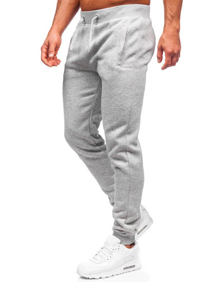 Spodnie męskie joggery dresowe szare Denley XW01
