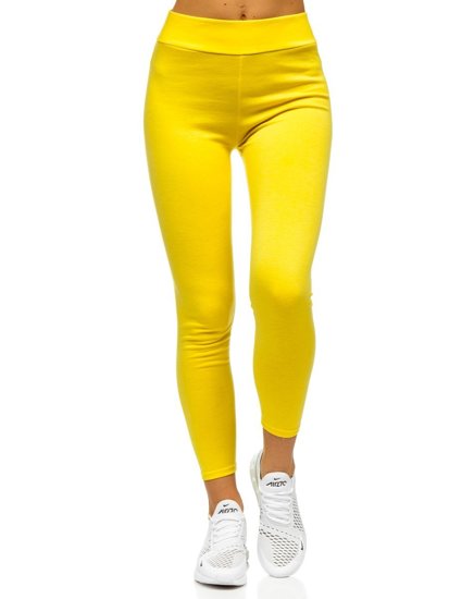 Żółte legginsy damskie Denley YW01058