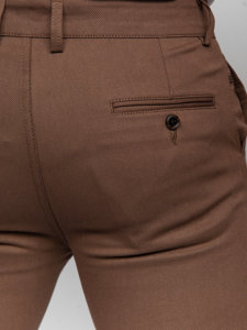 Brązowe spodnie chinosy męskie Denley 5000-3