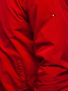 Czerwona kurtka męska przejściowa Denley WX031A