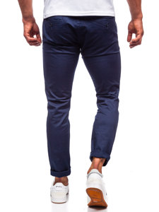 Granatowe chinosy spodnie męskie Denley KA6807-11