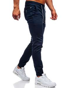 Granatowe spodnie joggery męskie Denley CT8808