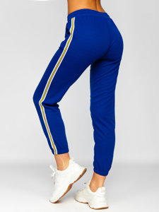 Kobaltowe spodnie dresowe damskie Denley YW01020B