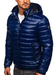 Niebieska przejściowa kurtka męska pikowana Denley 6794