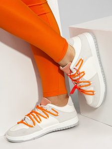 Pomarańczowe buty damskie sneakersy Denley SN1002
