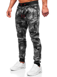Spodnie męskie dresowe moro-grafitowe Denley KZ15