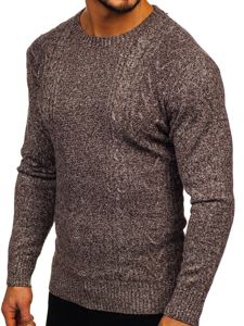 Sweter męski brązowy Denley H1937