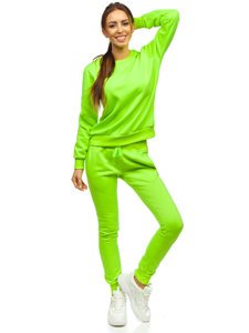 Zielony-neon komplet dresowy damski Denley 0001
